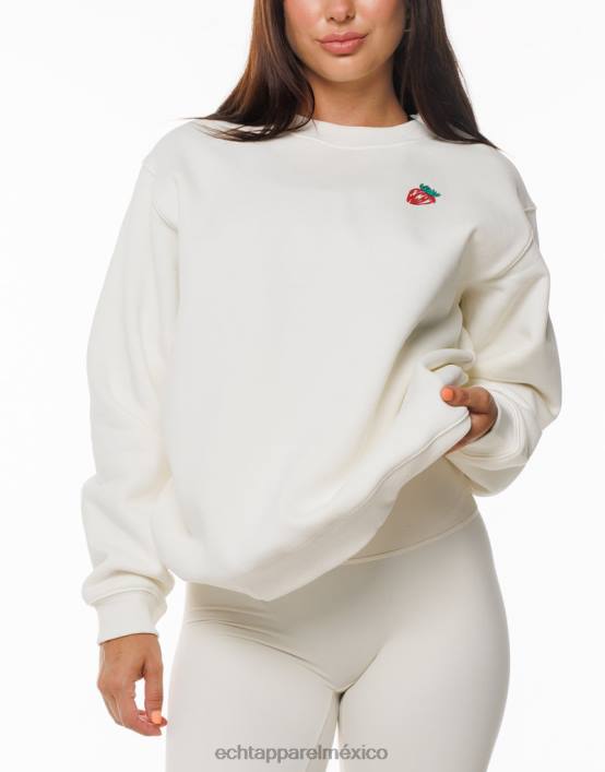 suéter de fresa mujer blanco ECHT ropa 884H184