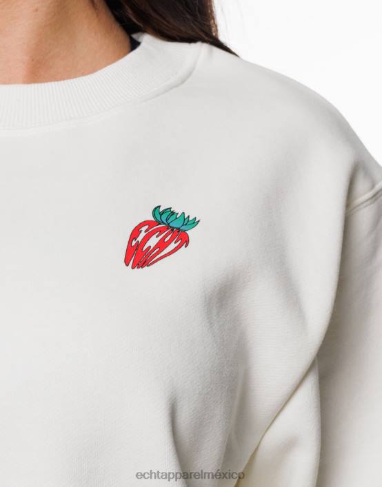suéter de fresa mujer blanco ECHT ropa 884H184