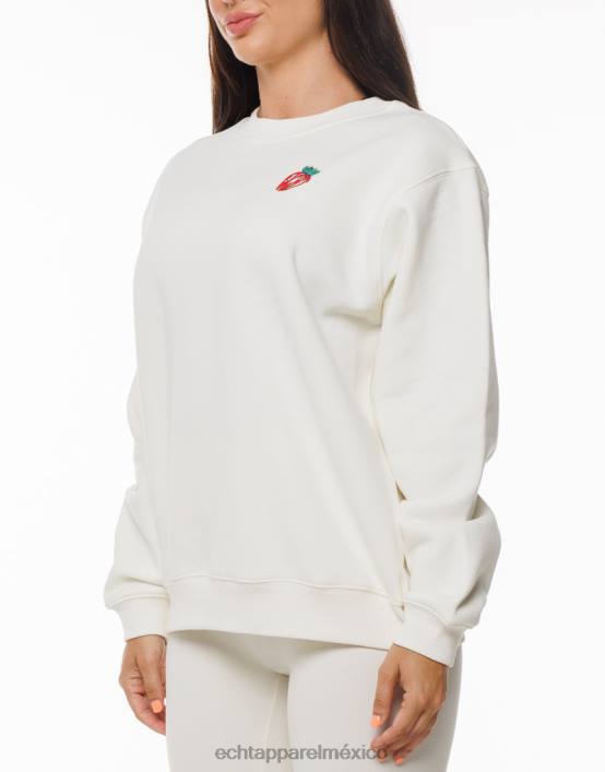 suéter de fresa mujer blanco ECHT ropa 884H184