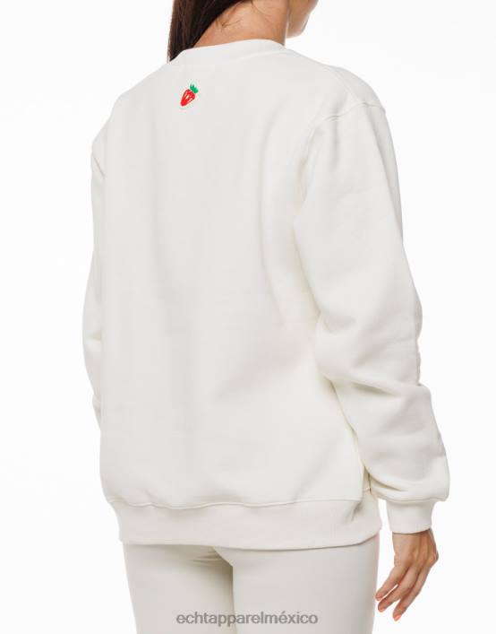 suéter de fresa mujer blanco ECHT ropa 884H184