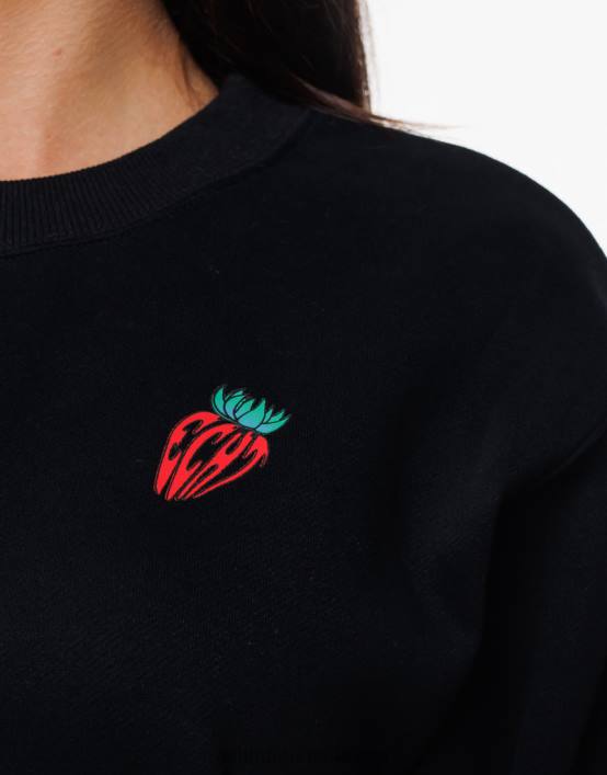 suéter de fresa mujer negro ECHT ropa 884H183