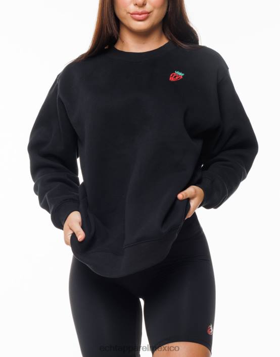 suéter de fresa mujer negro ECHT ropa 884H183