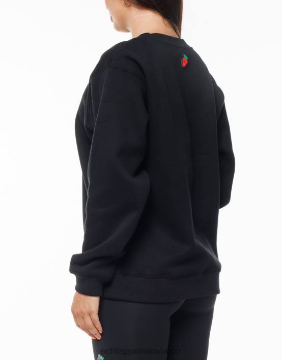 suéter de fresa mujer negro ECHT ropa 884H183