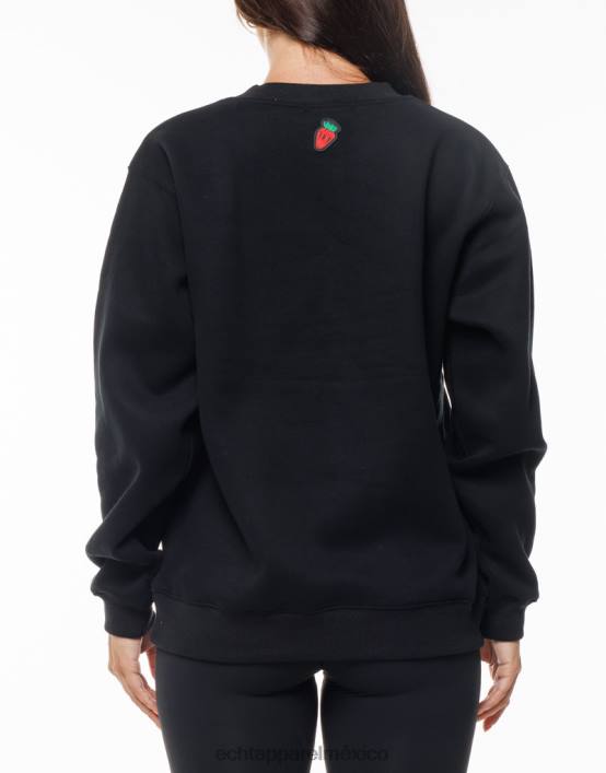 suéter de fresa mujer negro ECHT ropa 884H183
