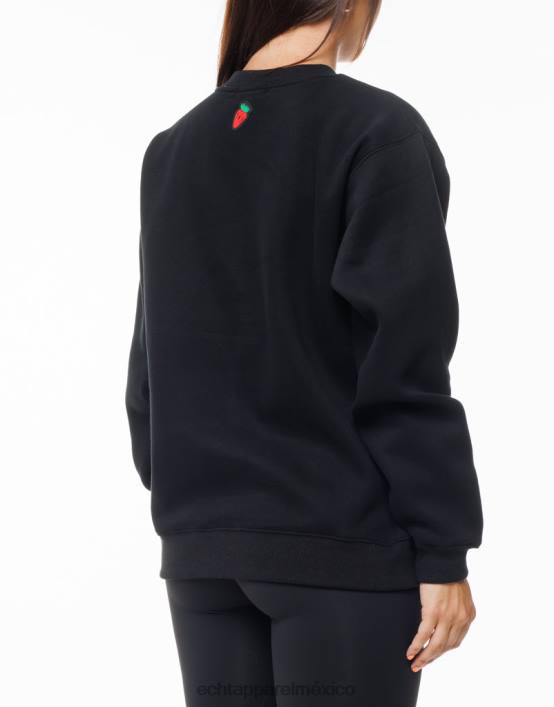 suéter de fresa mujer negro ECHT ropa 884H183
