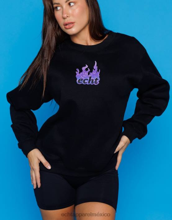 suéter de fuego mujer negro ECHT ropa 884H199