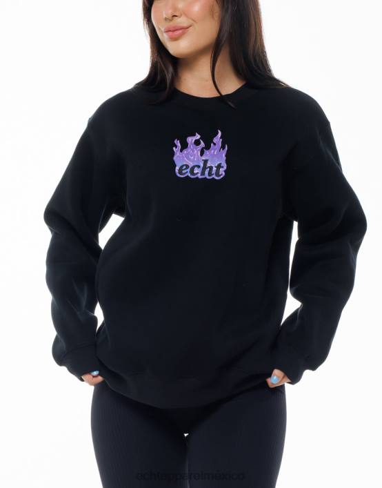 suéter de fuego mujer negro ECHT ropa 884H199