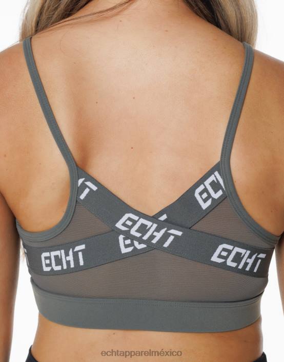sujetador deportivo fortaleza mujer gris sombra ECHT ropa 884H427