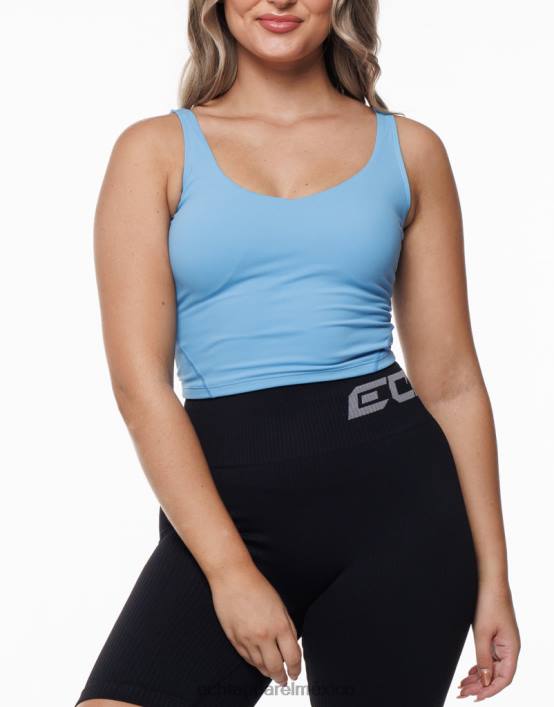 forma camiseta sin mangas mujer azul celeste ECHT ropa 884H410