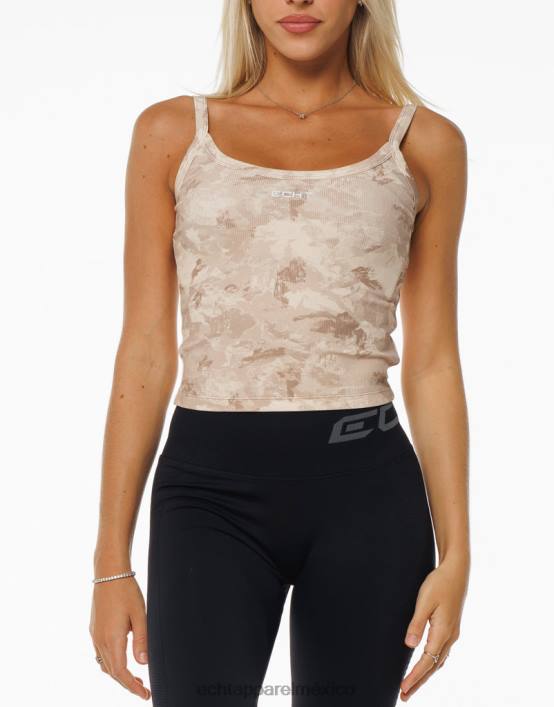 tanque acanalado mujer marrón camuflaje ECHT ropa 884H242