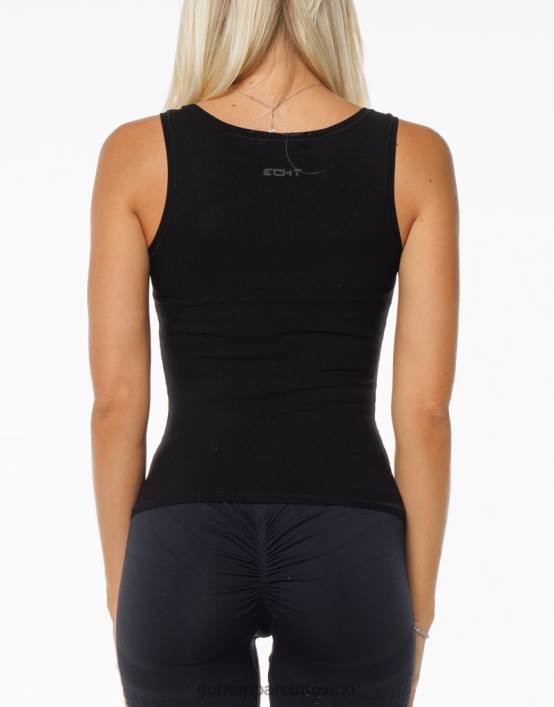 tanque acanalado mujer negro ECHT ropa 884H213