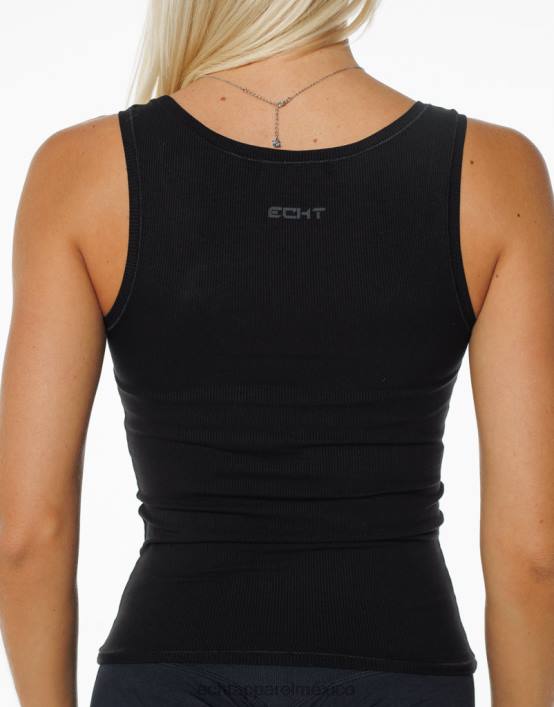 tanque acanalado mujer negro ECHT ropa 884H213